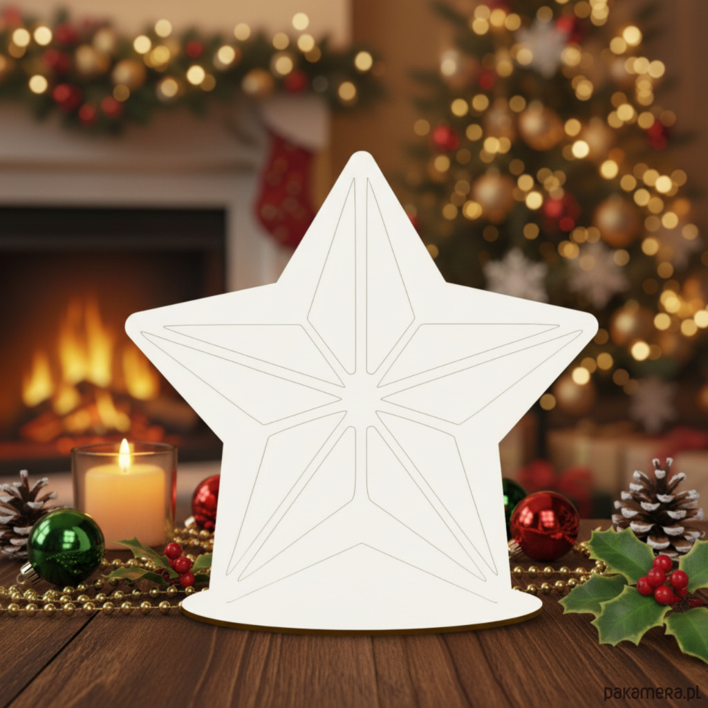 dekoracje świąteczne Figurka Świąteczna do Stroika Malowania DIY Stojąca dla Dzieci BIAŁA Dekor 1