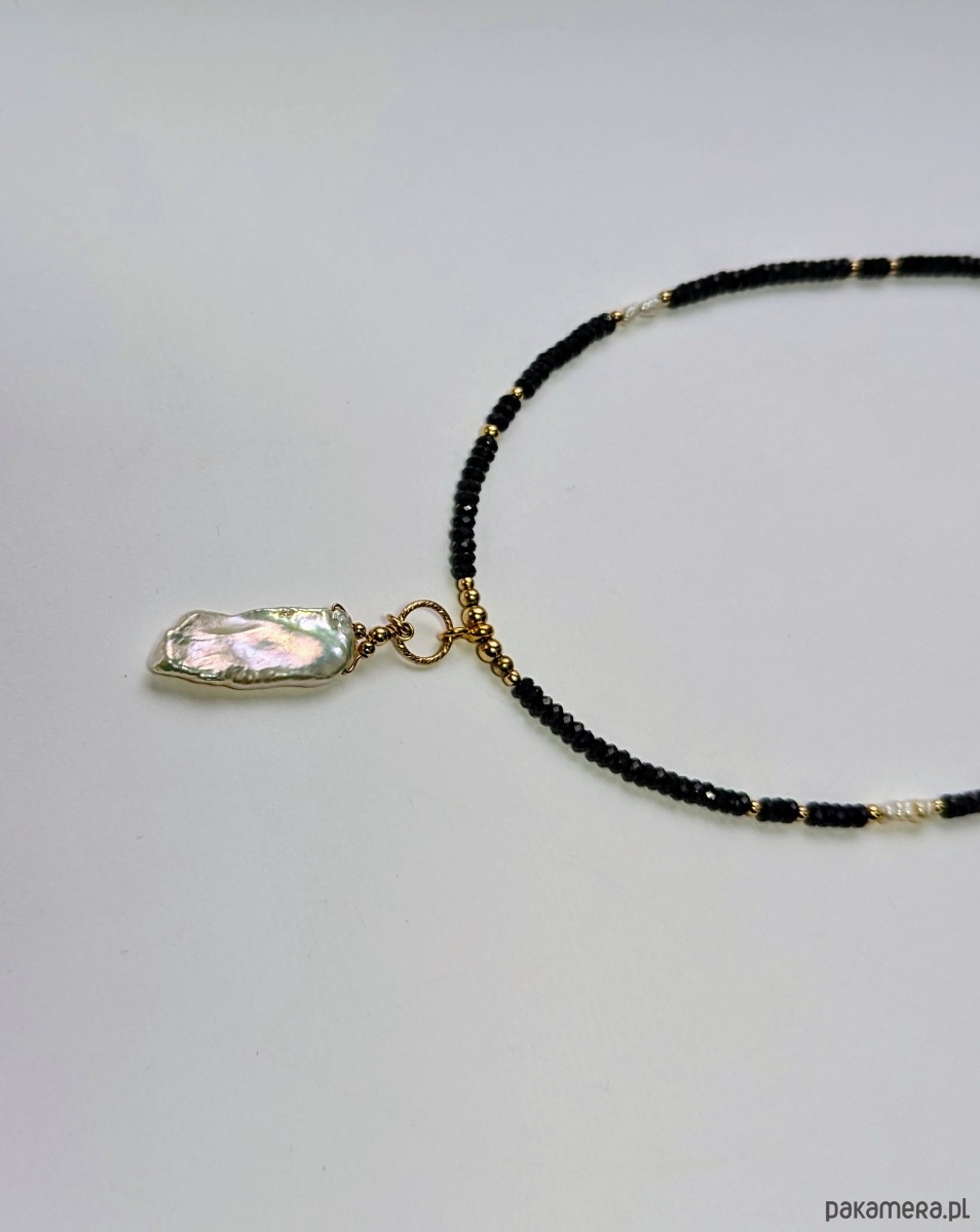 złote naszyjniki Naszyjnik szlachetny z piękną perłą 7