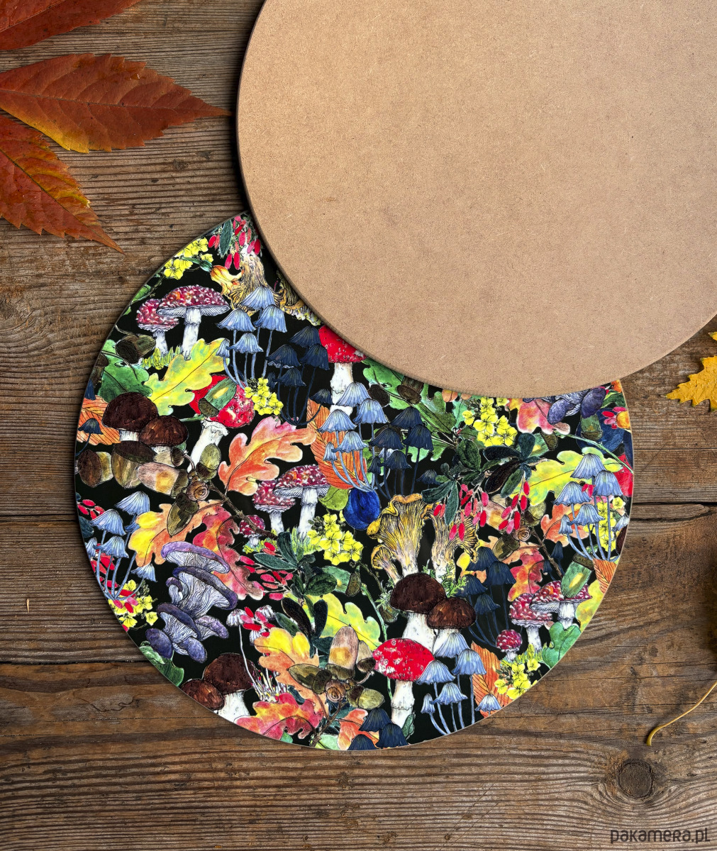 podkładki do kuchni Podkładka pod talerz- Grzybki- Jesień- Ilustracja- Jesienny pattern 1