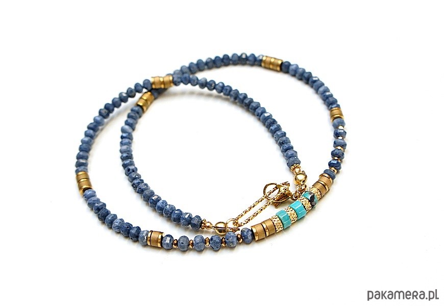 chokery Koral niebieski /choker/ naszyjnik  - Szlachetna kolekcja 5