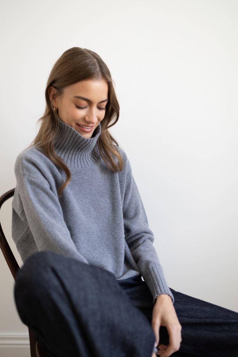 swetry damskie  Golf Nord szary 2