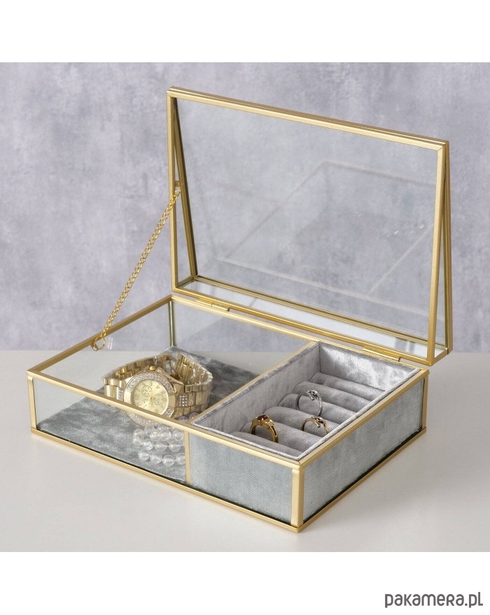 pojemniki na biżuterię Kuferek na Biżuterię Szkatułka na Biżuterię Grigio 1