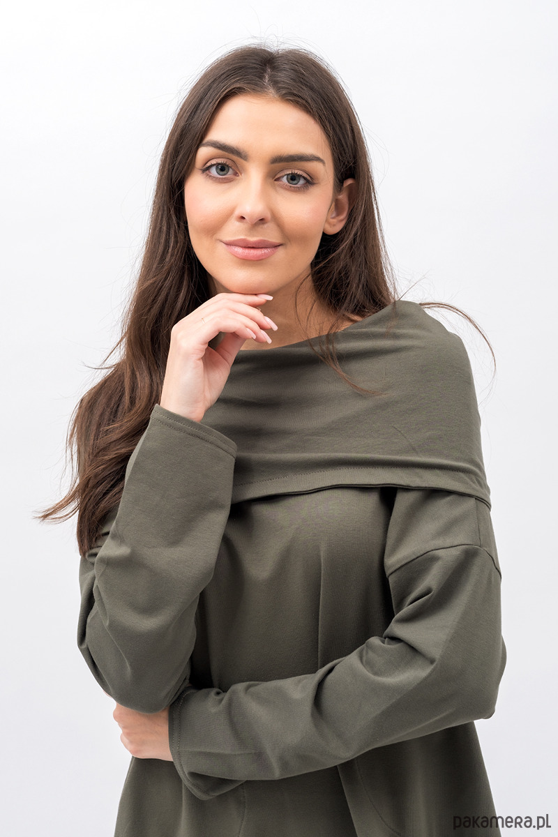 sukienki midi damskie Sukienka ,,NANA" khaki 3