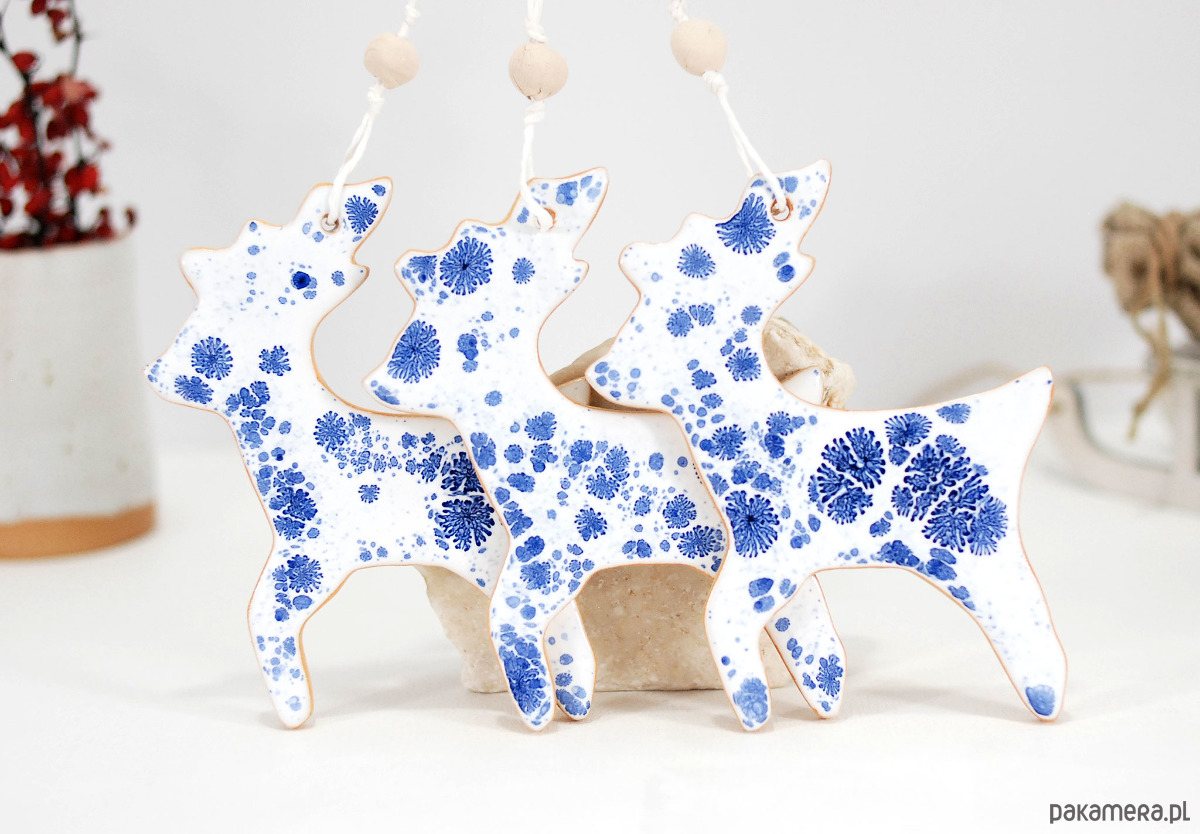 ozdoby choinkowe Ceramiczny renifer - dekoracja choinkowa 1