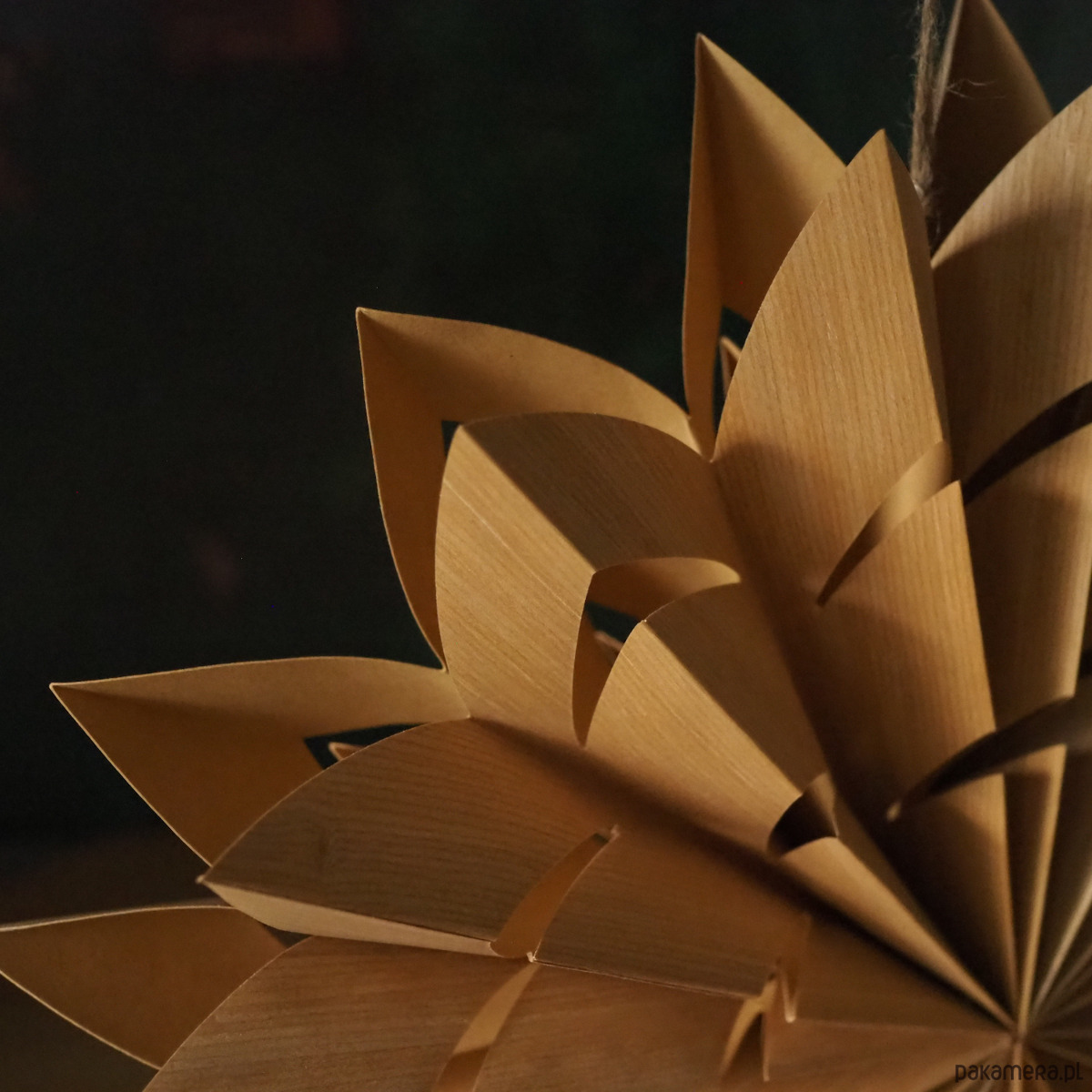 dodatki - różne Gwiazda papierowa- imitacja drewna, 40cm 2