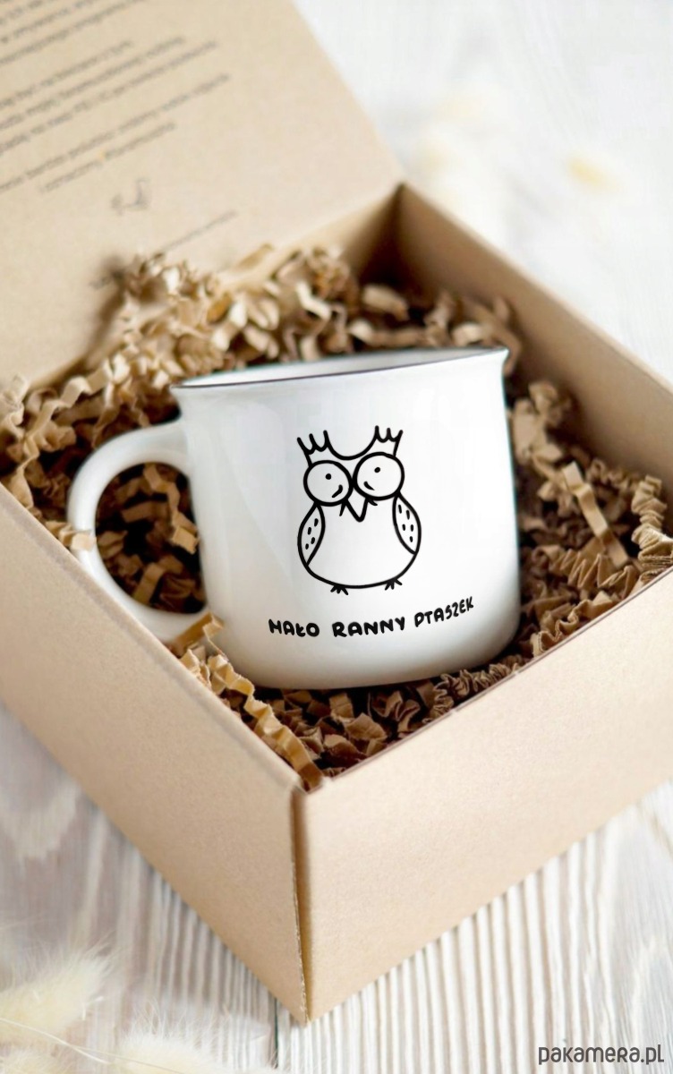 kubki Kubek z sową, dla śpiocha, ręcznie malowany, nocny marek 1