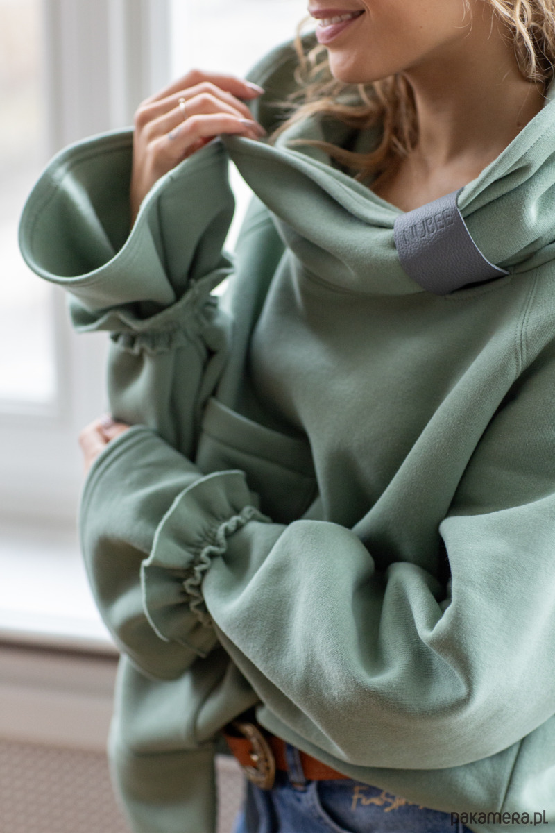 bluza bez kaptura damska Bluza z kominem / personalizowany rękaw 3