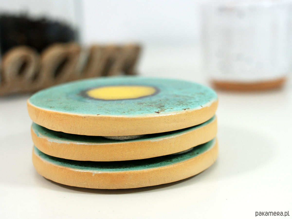 podkładki do kuchni Ceramiczne podkładki na stół - pawie oko 6