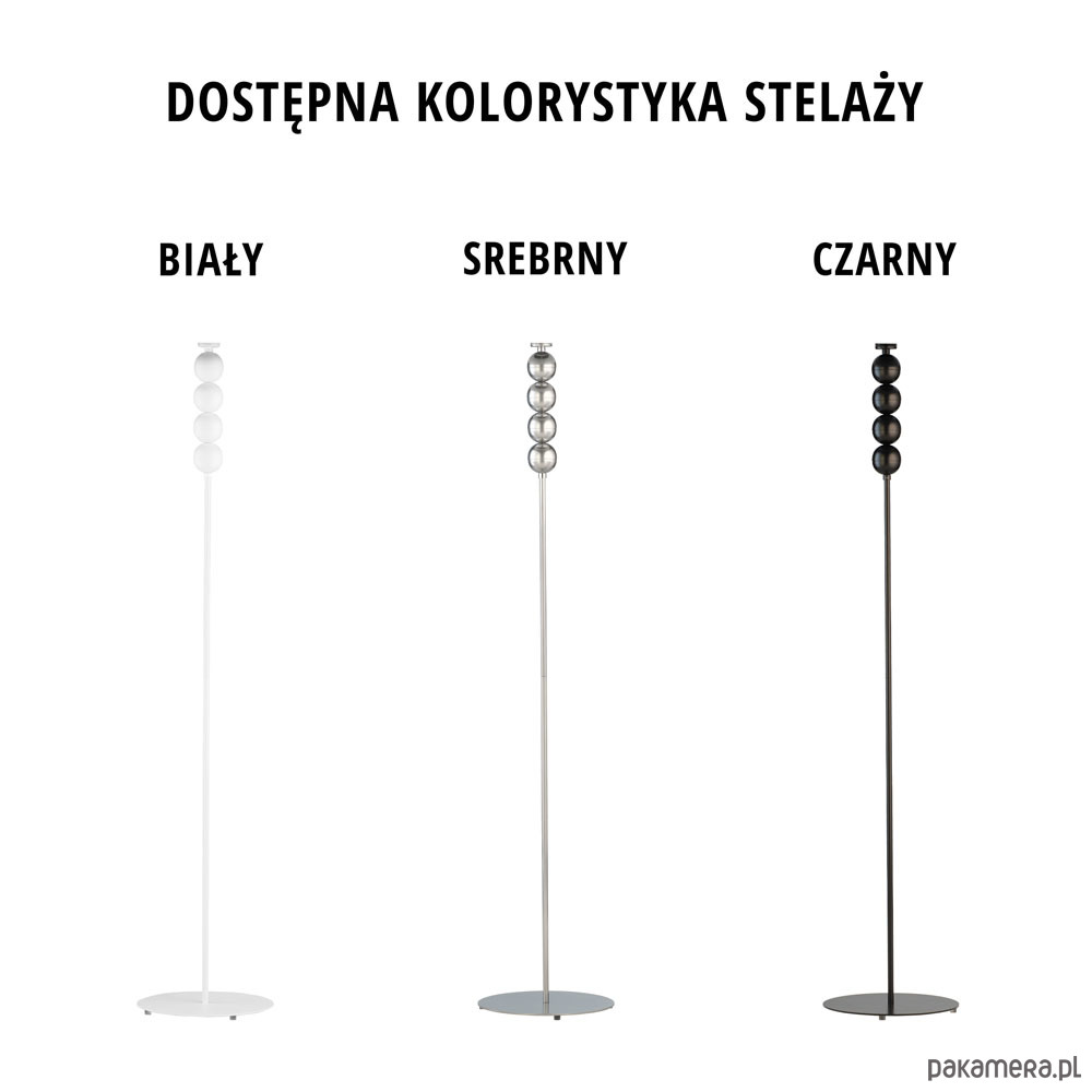 lampy podłogowe Designerska lampa stojąca z kulami do salonu BERMUDY ECO 5