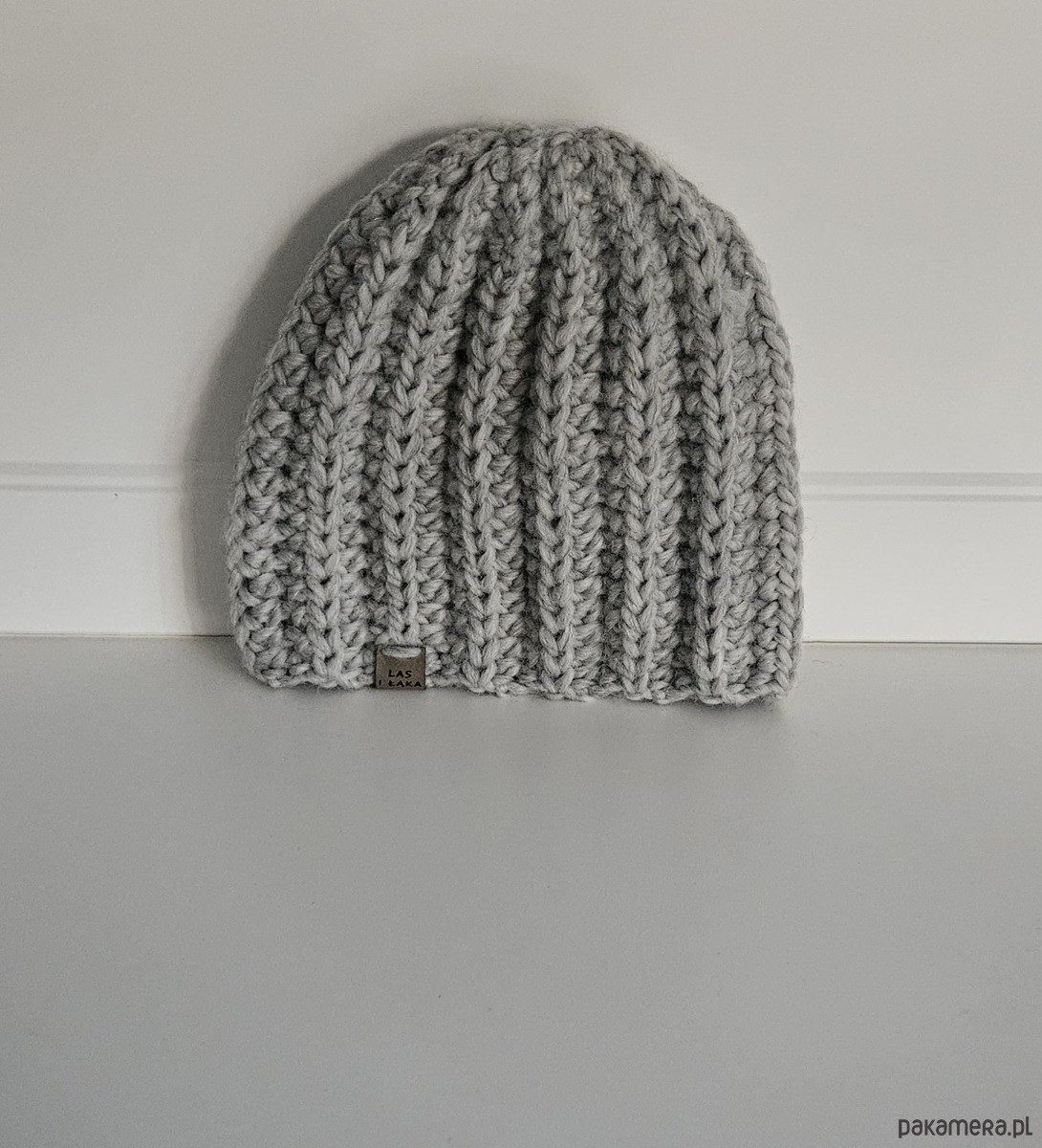 czapki damskie Szara Czapka wełniana 1