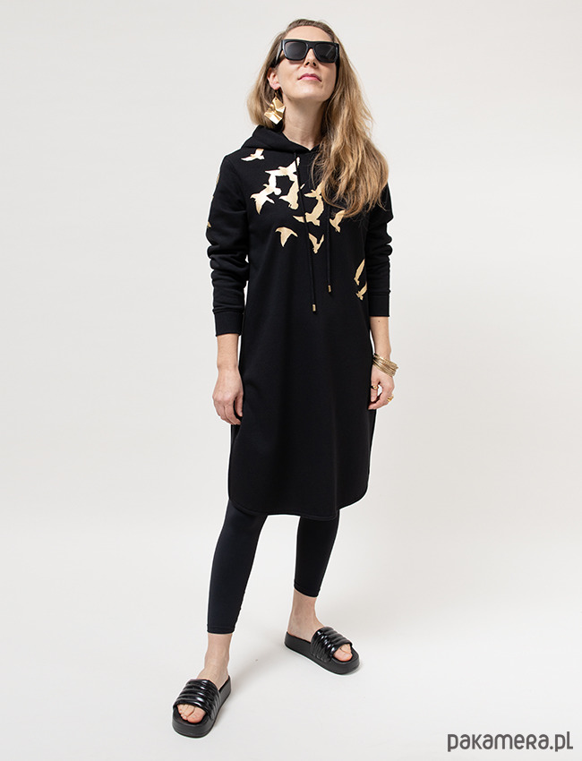 bluza bez kaptura damska Bluza SKY long black 1