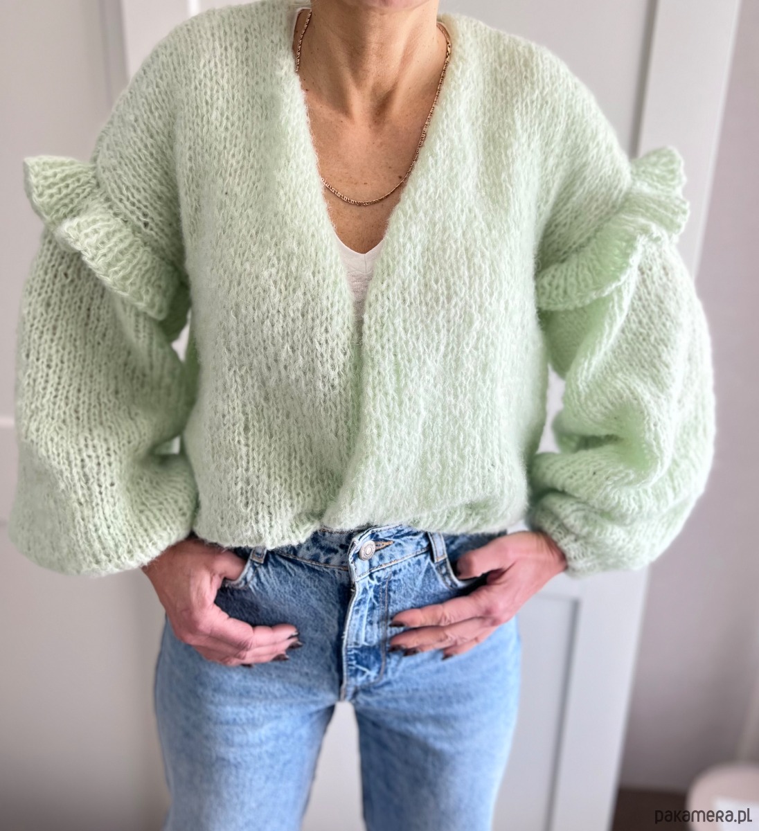 kardigany damskie Kardigan mięta 1