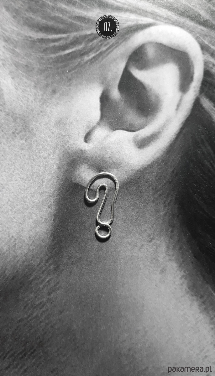 kolczyki srebrne Kolczyki małe pytajniki srebrne sztyfty 1