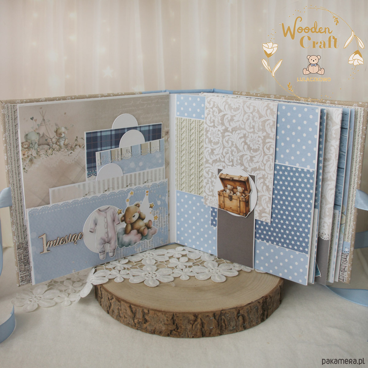 notatniki i albumy Album dziecięcy na chrzest, roczek, narodziny "Boy's Little World"GOTOWY 3