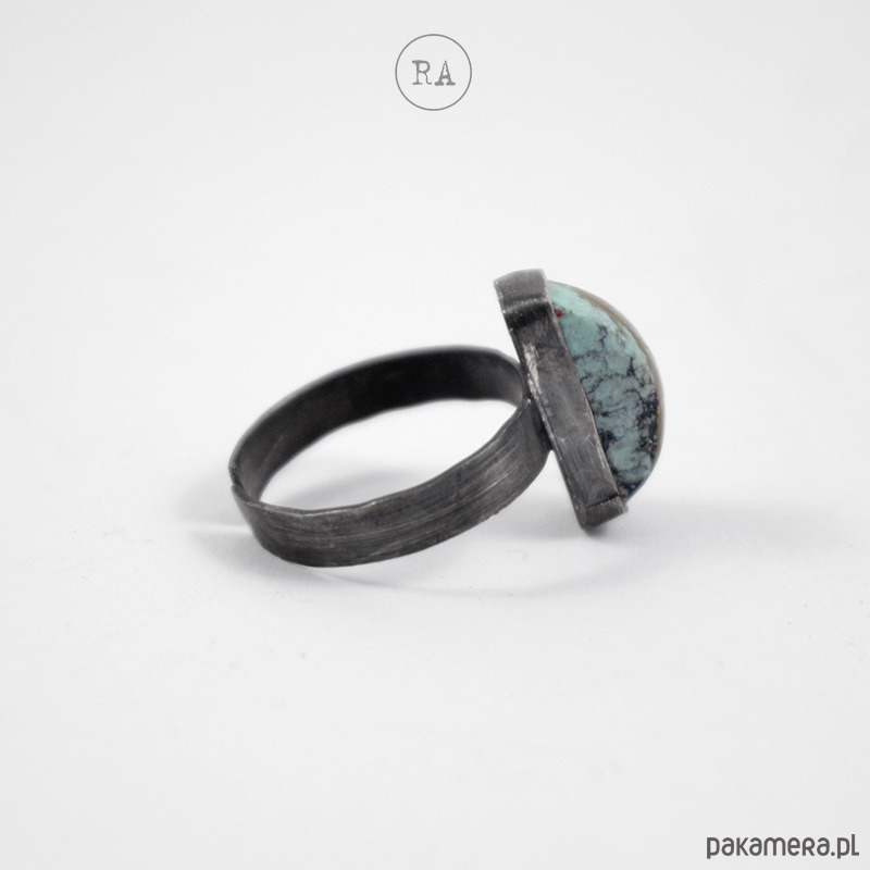 pierścionki srebrne TURKUS: pierścionek srebrny regulowany T221 1