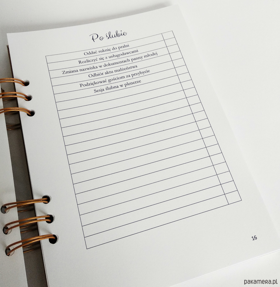 kalendarze i plannery Planer ślubny organizer terminarz planner złoty 3