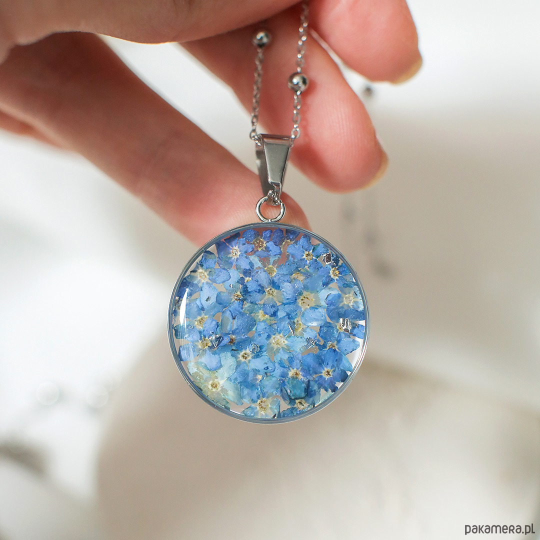 wisiory Wisiorek z niezapominajkami 3