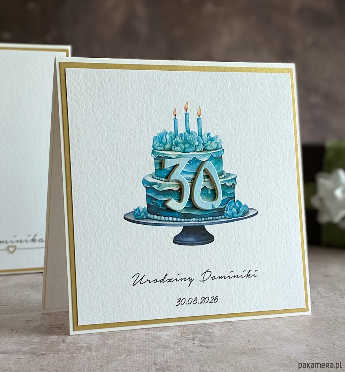 kartki scrapbooking Kartka na 30 urodziny z pudełkiem i kopertą, BH 31 2