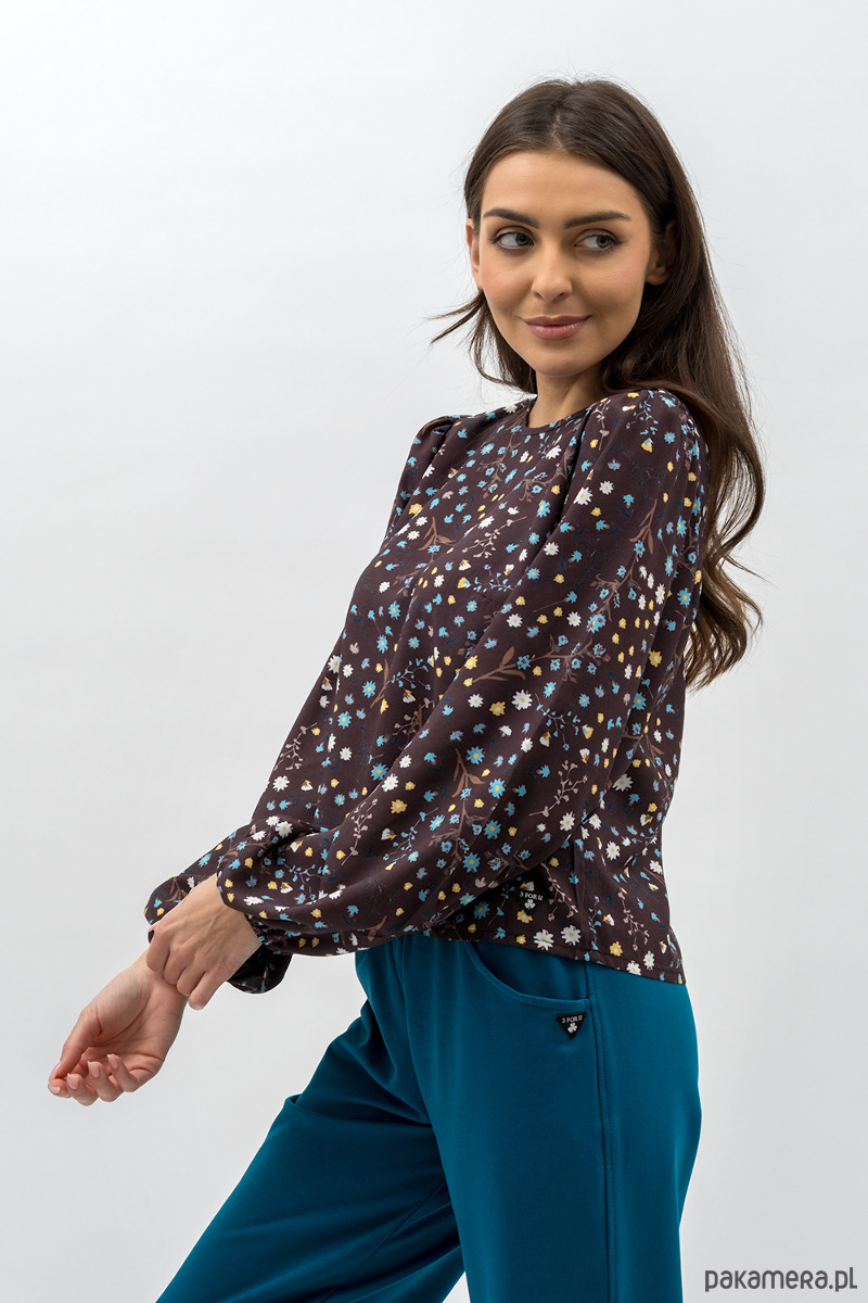 bluzki z długim rękawem damskie Bluzka ,,SILA " flowers 1