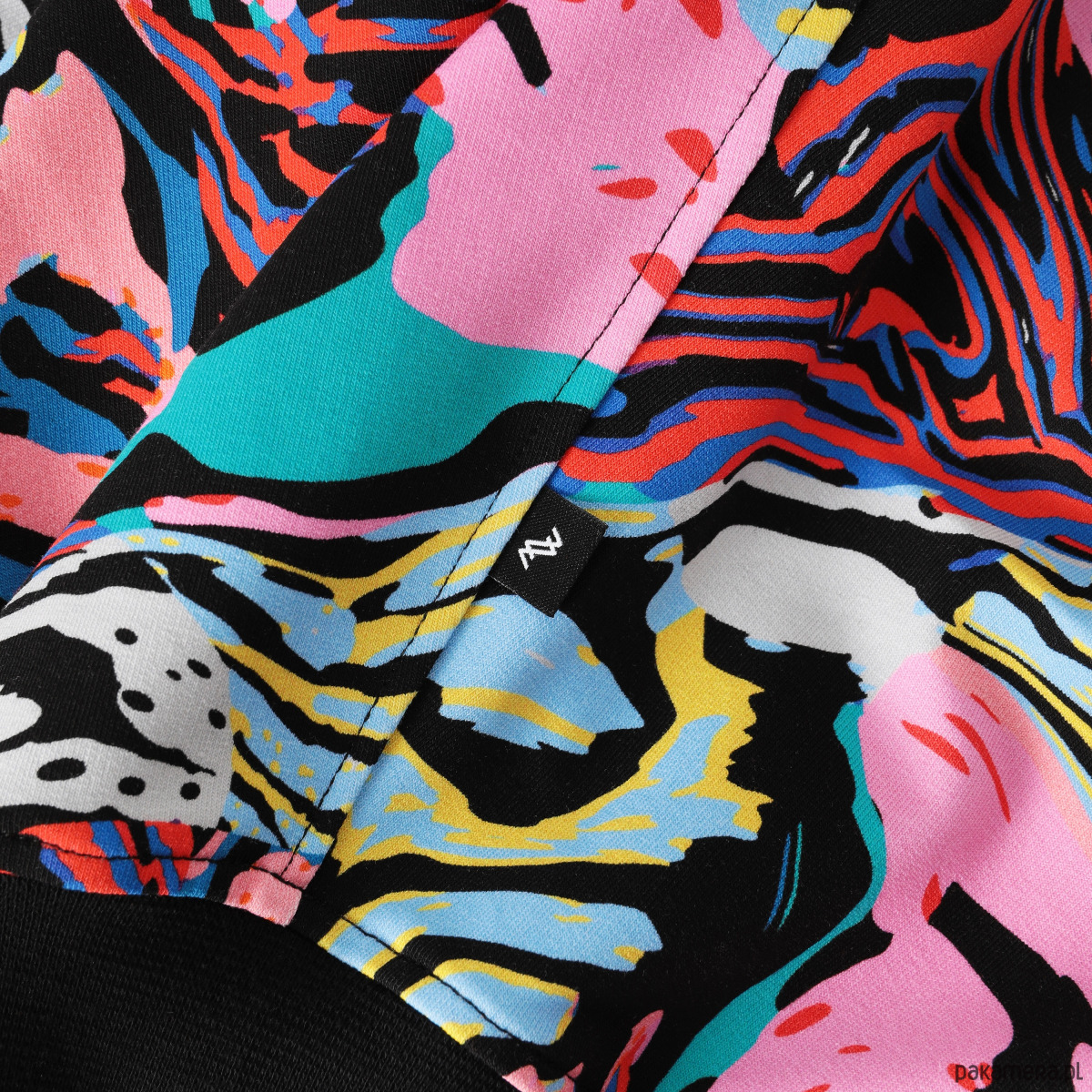 bluza bez kaptura damska Fika - Kolorowa wzorzysta bluza 2