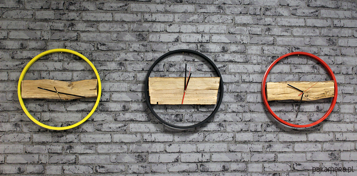 Wood Clock on leather BELT Bikes factory Bazaar