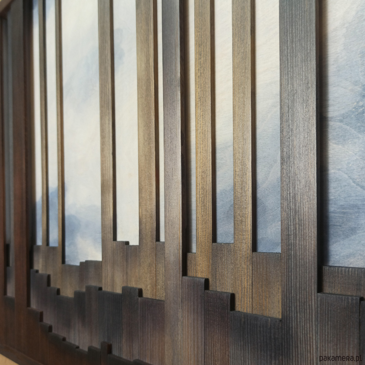 obrazy Obraz z drewna. "Na skraju lasu". Pejzaż leśny. Drewniana dekoracja 7