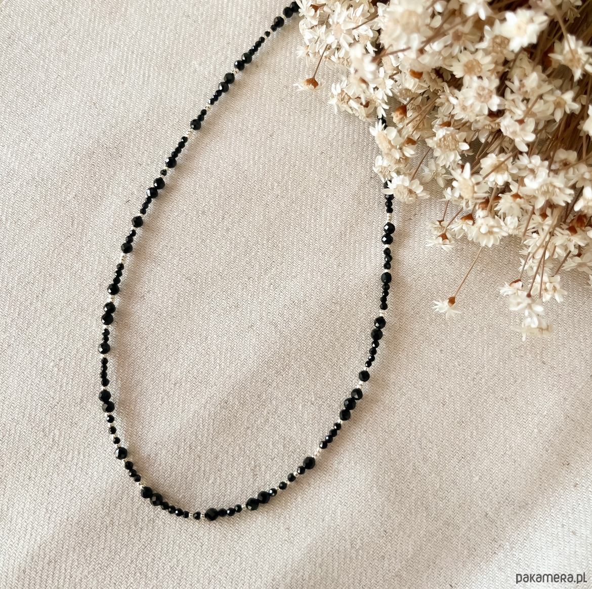 chokery Naszyjnik Choker MON czarny turmalin 1