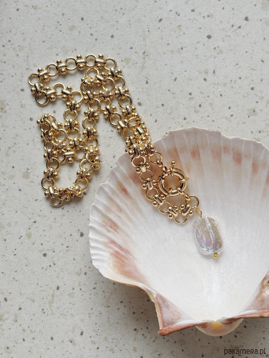 złote naszyjniki Naszyjnik z perłą 4