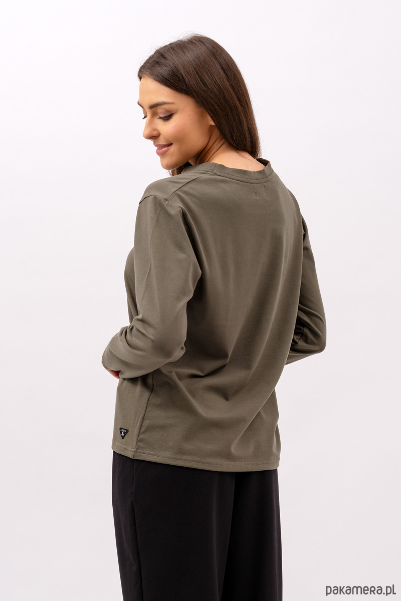 bluzki z długim rękawem damskie Longsleeve ,, LILY"  khaki 2
