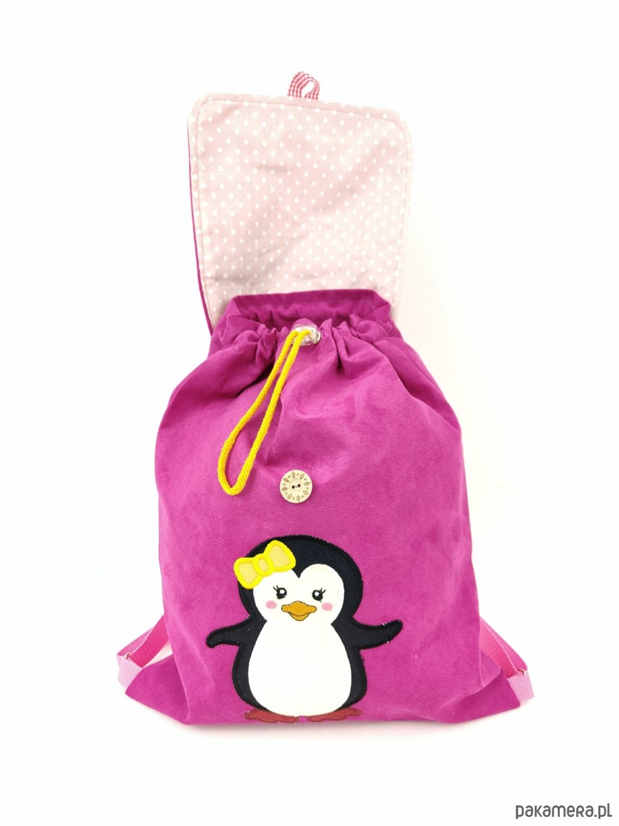 torebki, worki i plecaki dziecięce Prezent dla dziewczynki - plecak z pinwinem 2