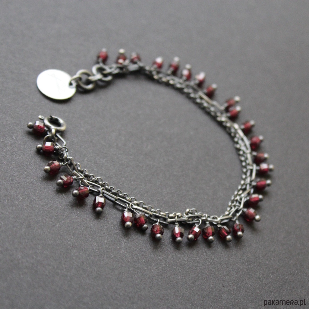 bransoletki z kamieni naturalnych Bransoletka Granatka 1