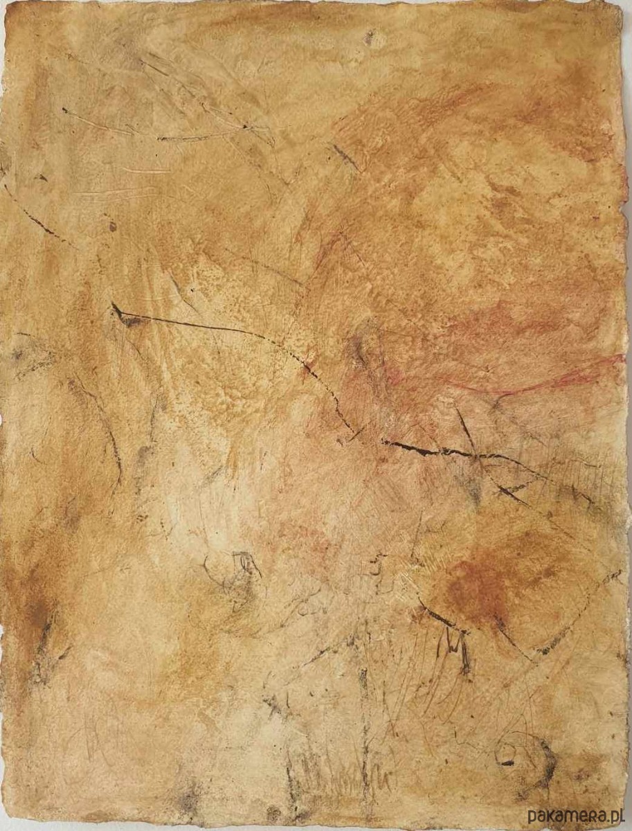 obrazy Abstrakcja Wabi Sabi nr 12, 47x36 cm, pigmenty ziemne, akryl 1