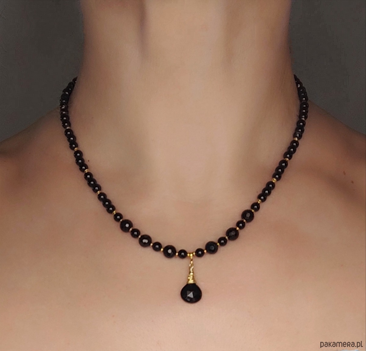 złote naszyjniki Zmysłowy naszyjnik z turmalinów 1