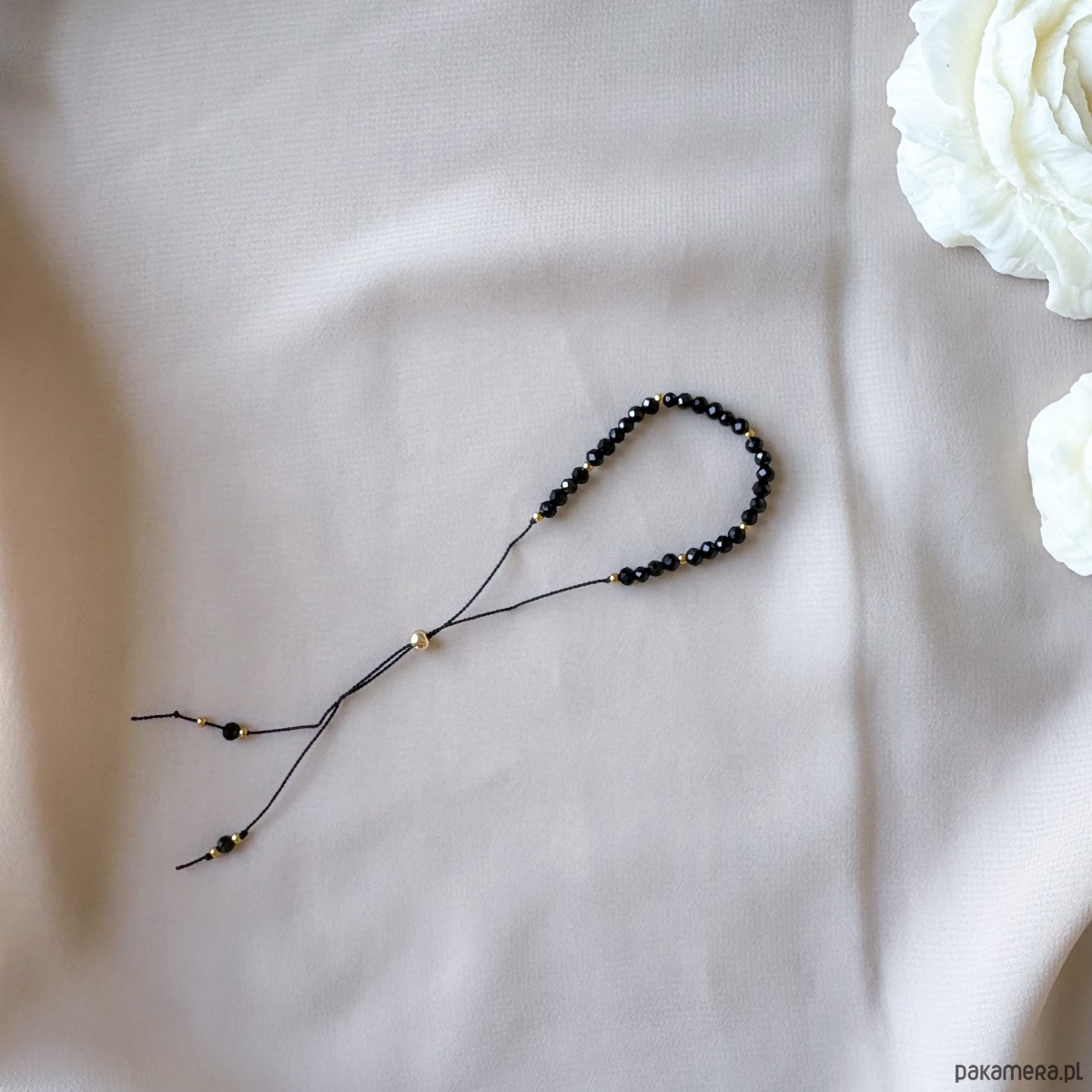 bransoletki na sznurku Bransoletka ochronna z czarnym TURMALINEM 1