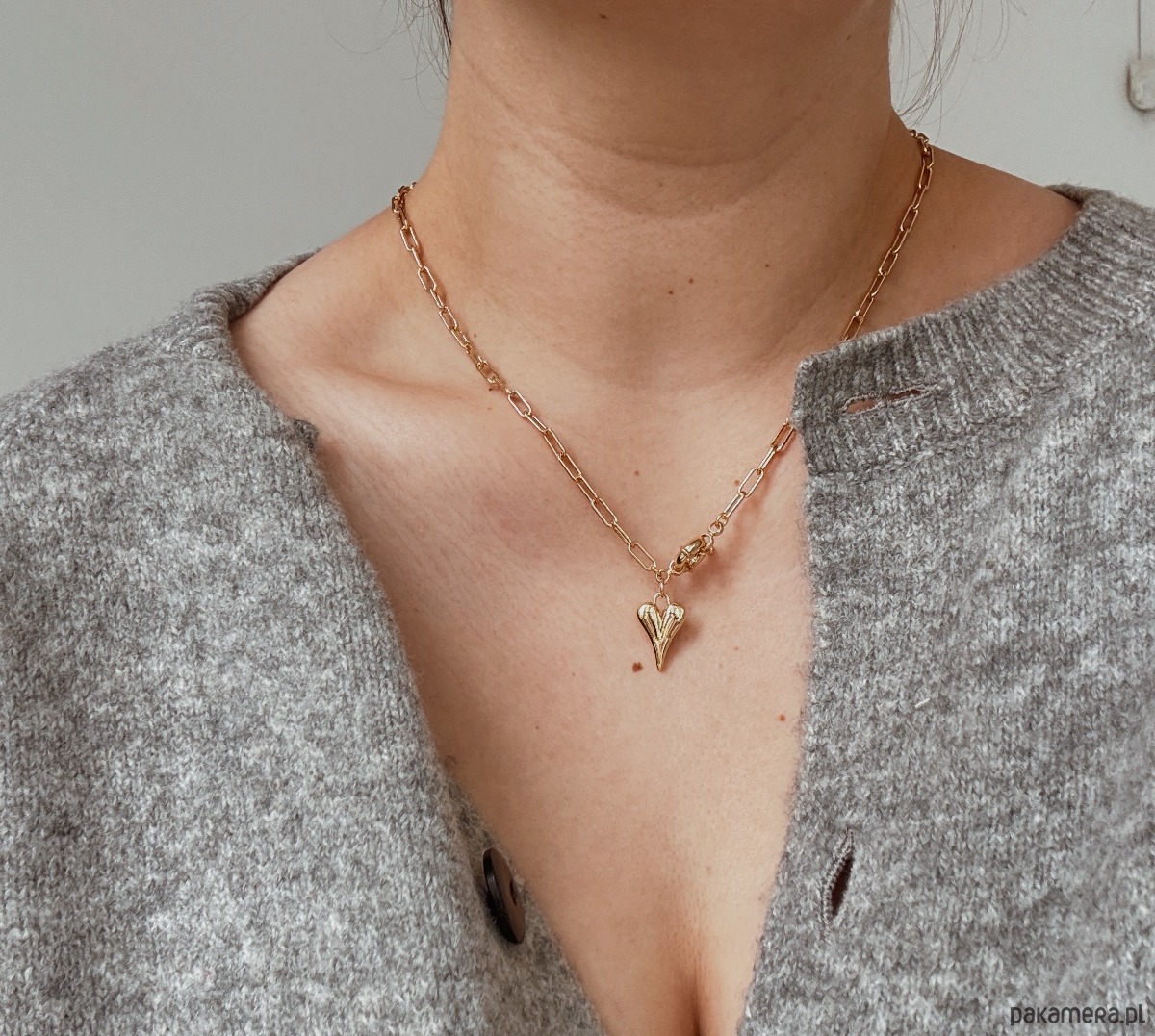złote naszyjniki Naszyjnik łańcuszek Serduszko 2