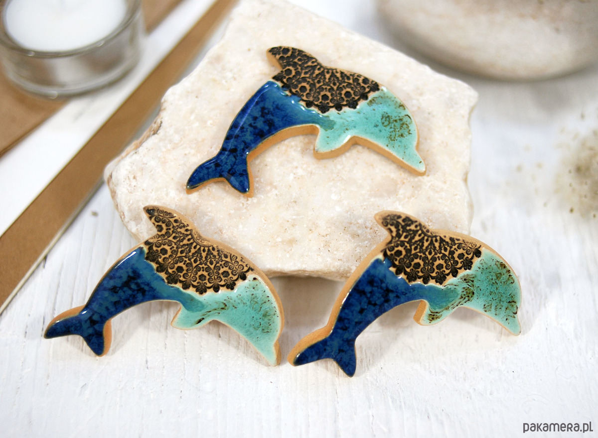 magnesy Ceramiczny delfin -  magnes na lodówkę 5