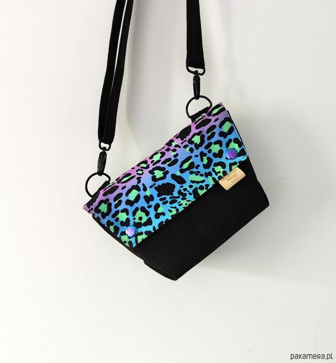 torby na ramię Mini Torebka L E A Neon Leopard Print - mała torebka welur/nubuk 1