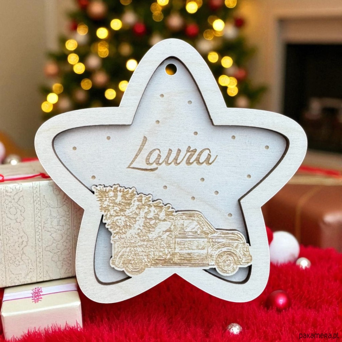 ozdoby choinkowe Bombka Gwiazdka z Imieniem Samochód 1