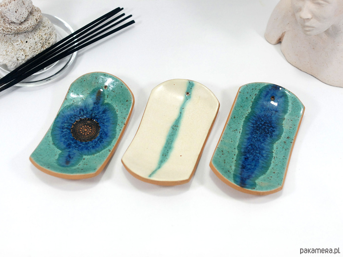 Podstawki pod kadzidełka Ceramiczna podstawka na kadzidełko - rzeka 6