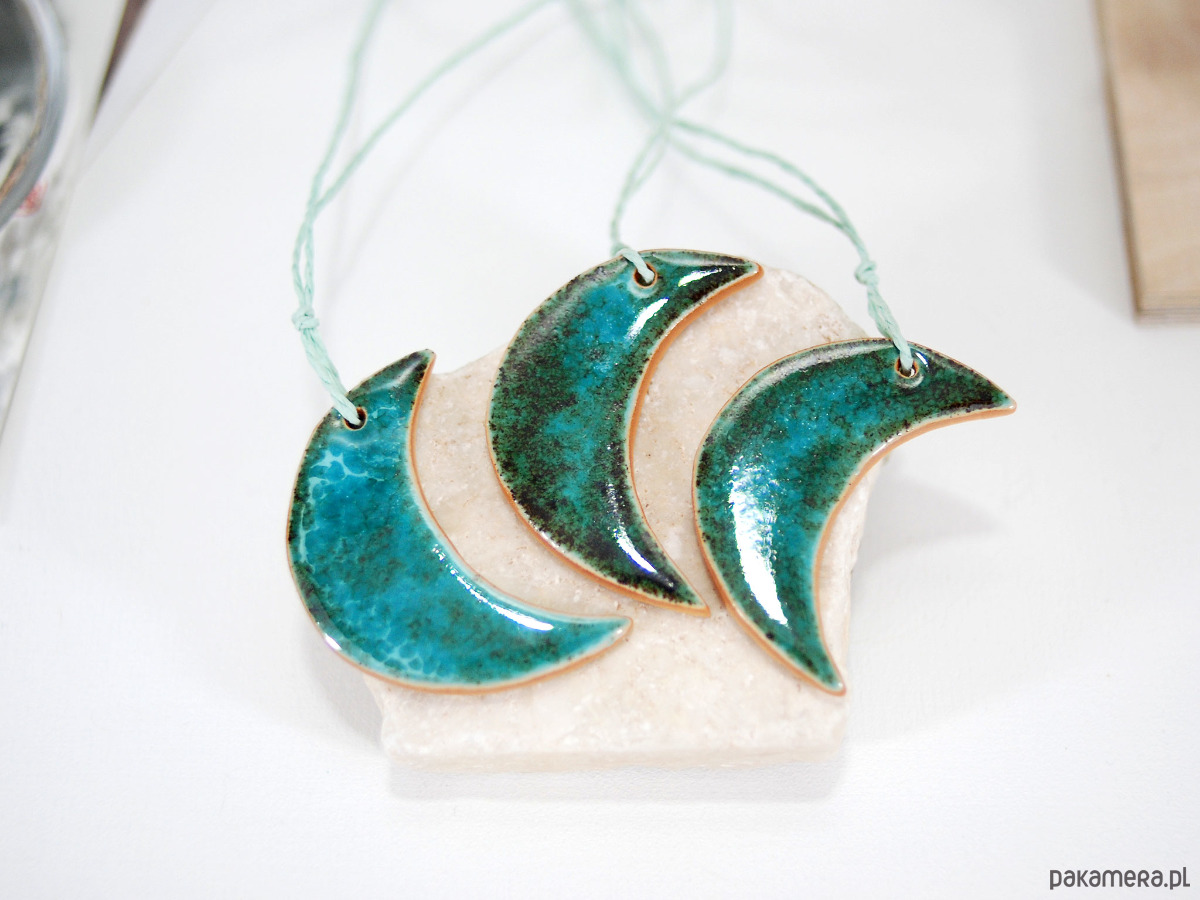 ozdoby choinkowe Turkusowe  księżyce - ozdoba choinkowe 1