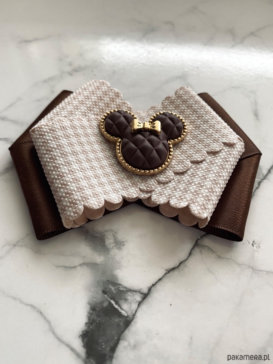 broszki Modowa   Brosza MICKEY   Czekoladowa New 1