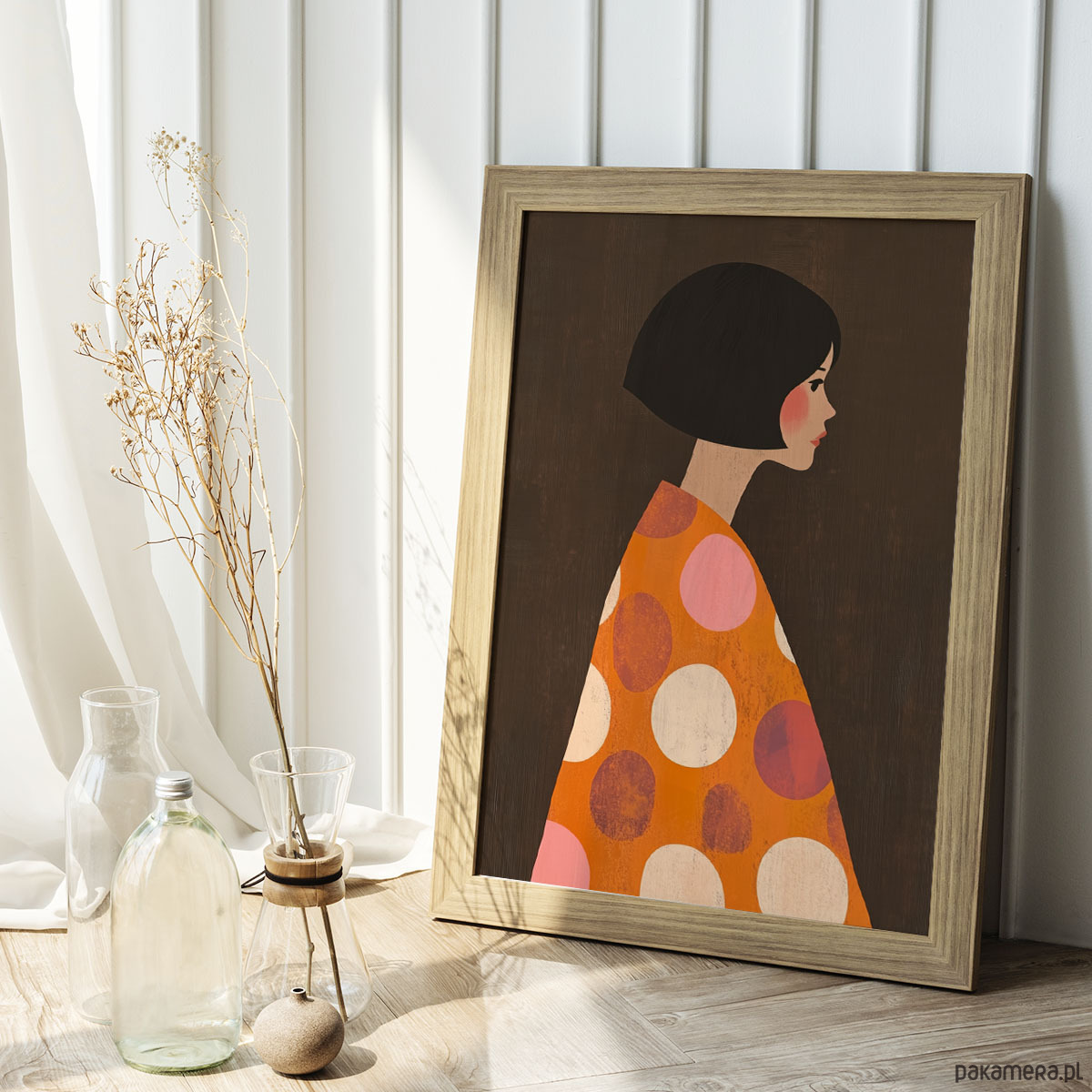 plakaty Dziewczyna z proflu - plakat/ilustracja 4