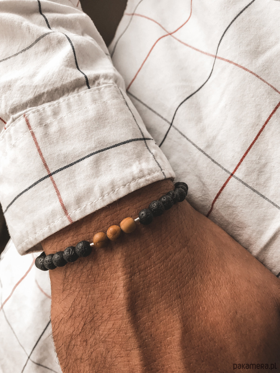 bransoletki z kamieni naturalnych Komplet bransoletek prezent dla Rodziców Chrzestnych Blossom i Rocky 2