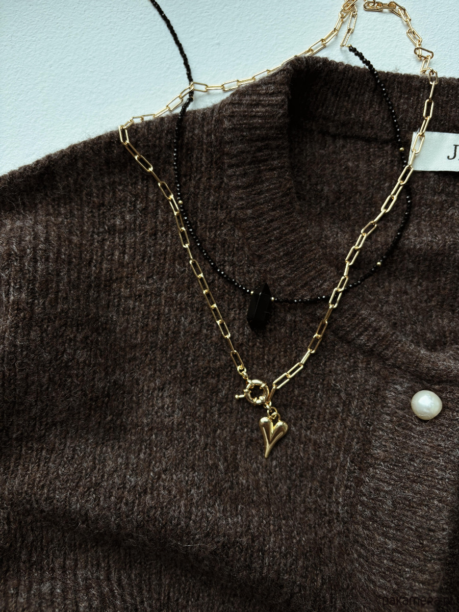 złote naszyjniki Naszyjnik łańcuszek Serduszko 7