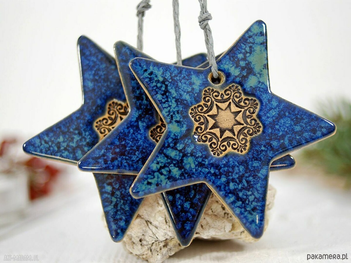 ozdoby choinkowe Gwiazdki niebo - ceramiczne ozdoby choinkowe 3