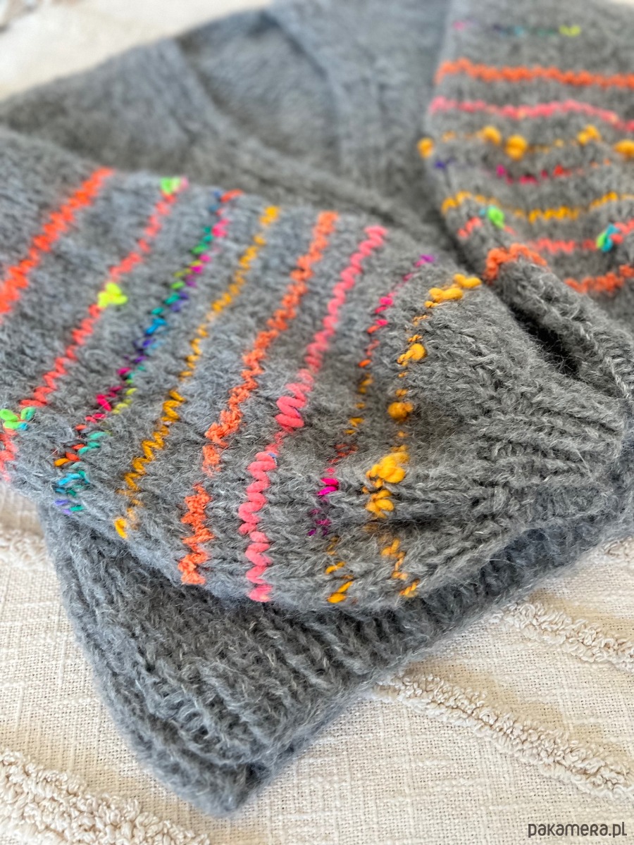 kardigany damskie Kardigan pomarańcze 3