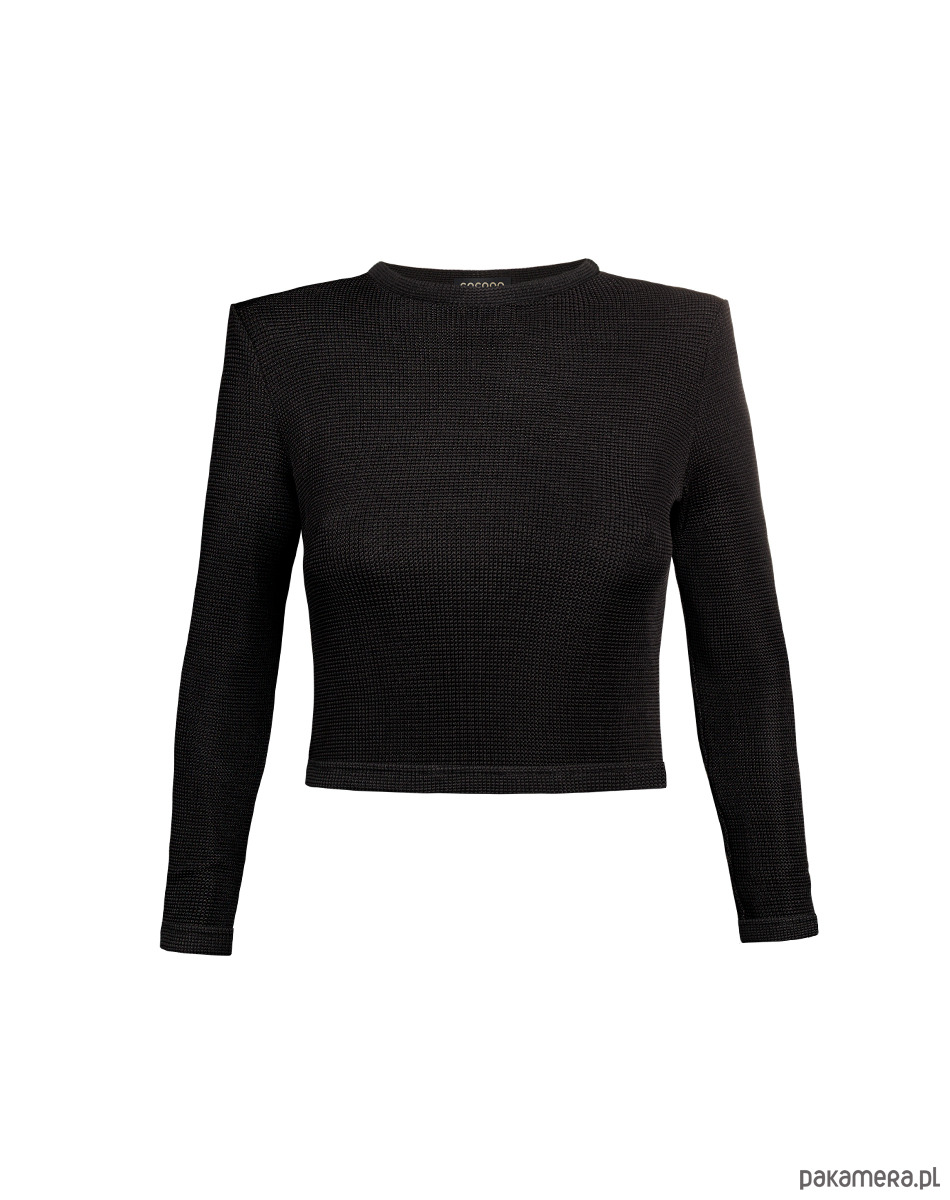 bluzki z długim rękawem damskie Top black 1