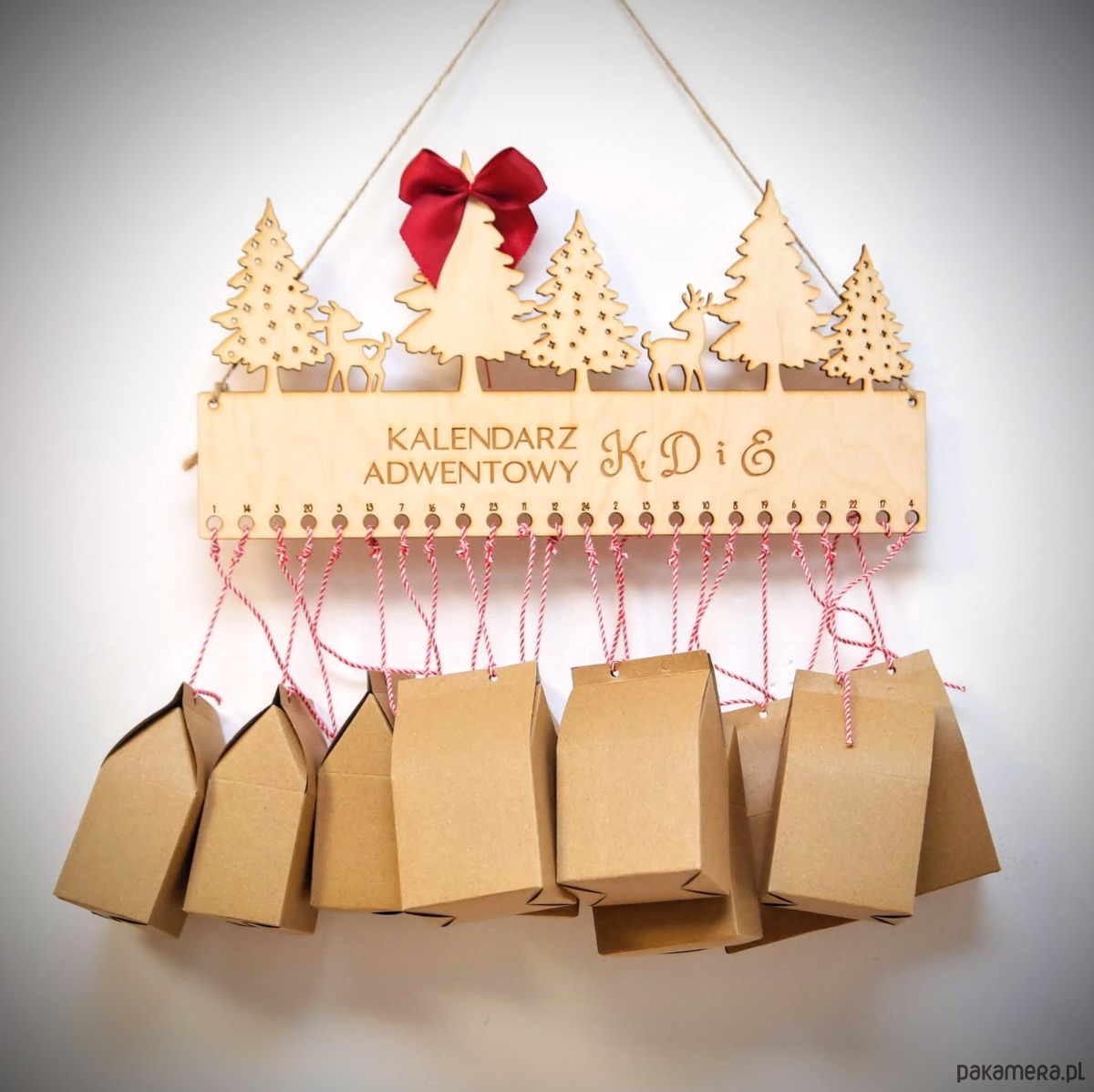 dekoracje świąteczne Personalizowany Kalendarz Adwentowy Choinki 2