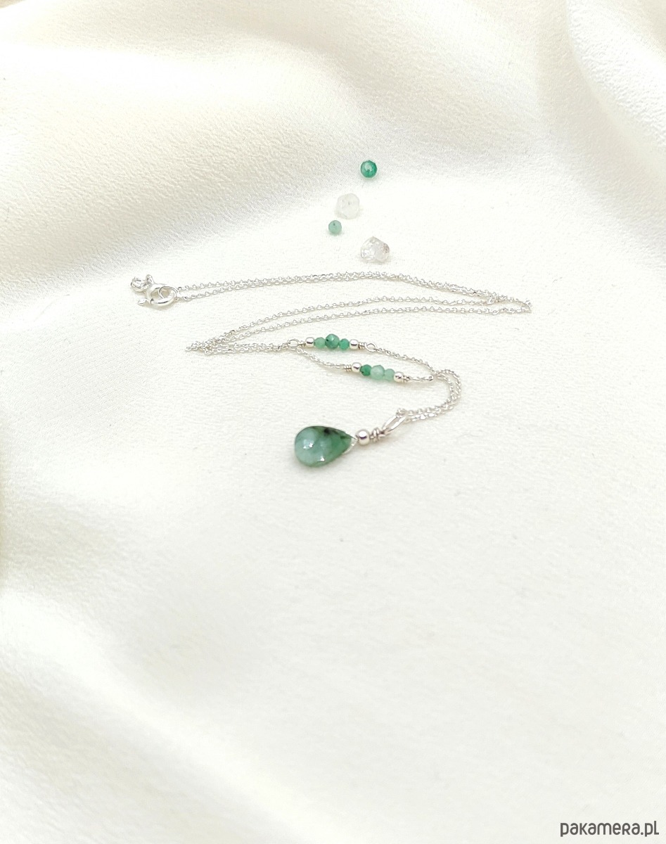 kolczyki srebrne Kolczyki srebrne ze szmaragdami 5