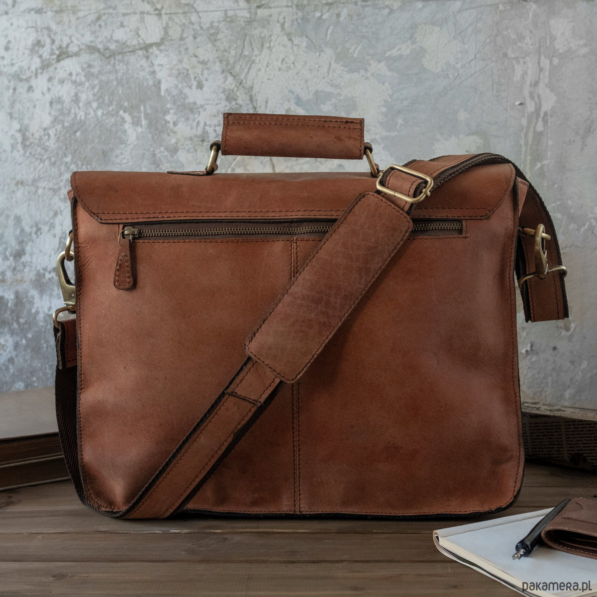 torby na ramię Torba Vintage Retro Skórzana Damska Męska Brązowa Skóra Belveder BL120 5